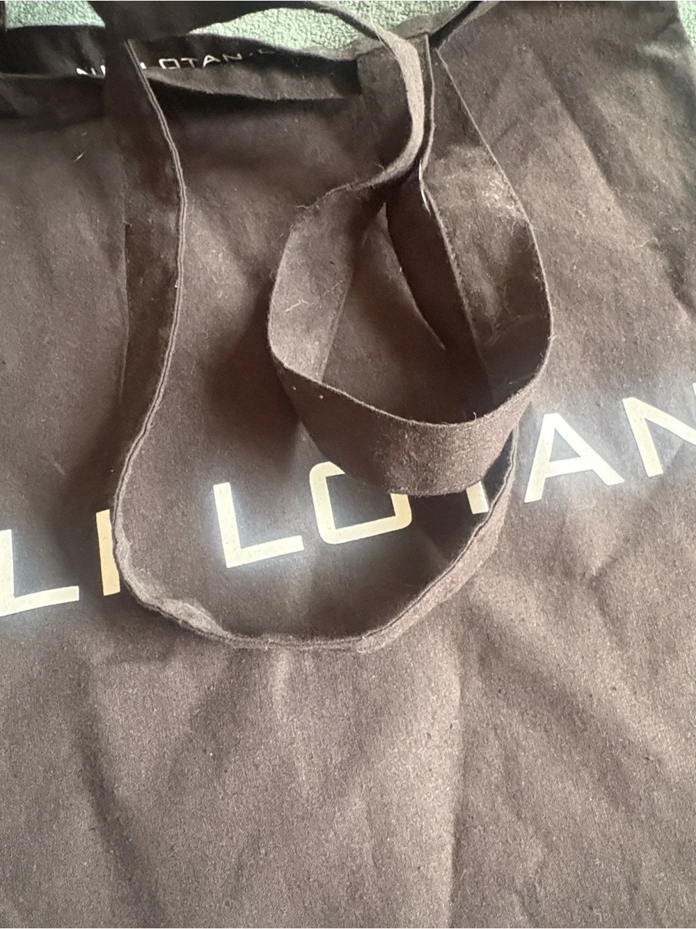 2 Nili Lotan Black Canvas Logo Tote Bags